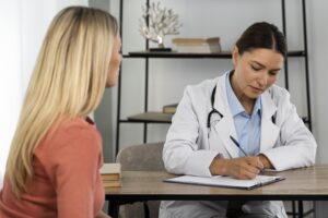 Nurse leader taking an interview
